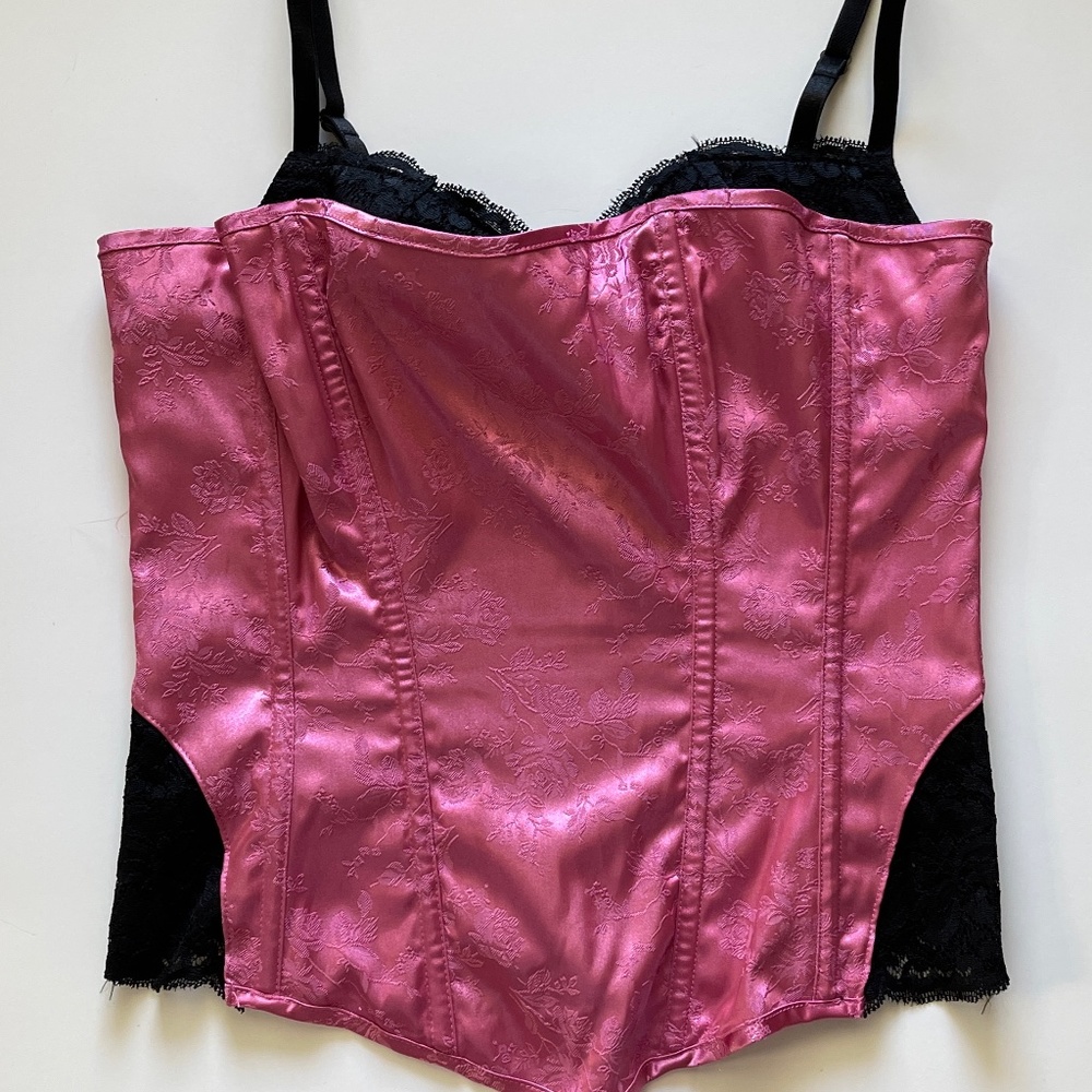Frederick's of Hollywood Pink and Black Corset